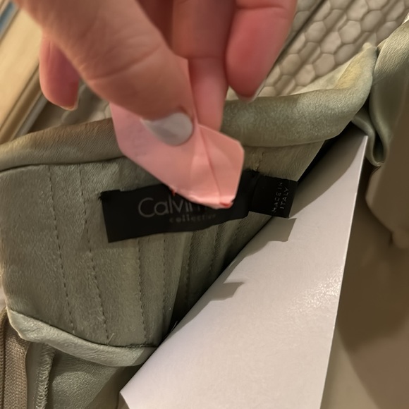 Iconic vintage Calvin Klein corset gown in green size 6 42IT - Picture 8 of 10